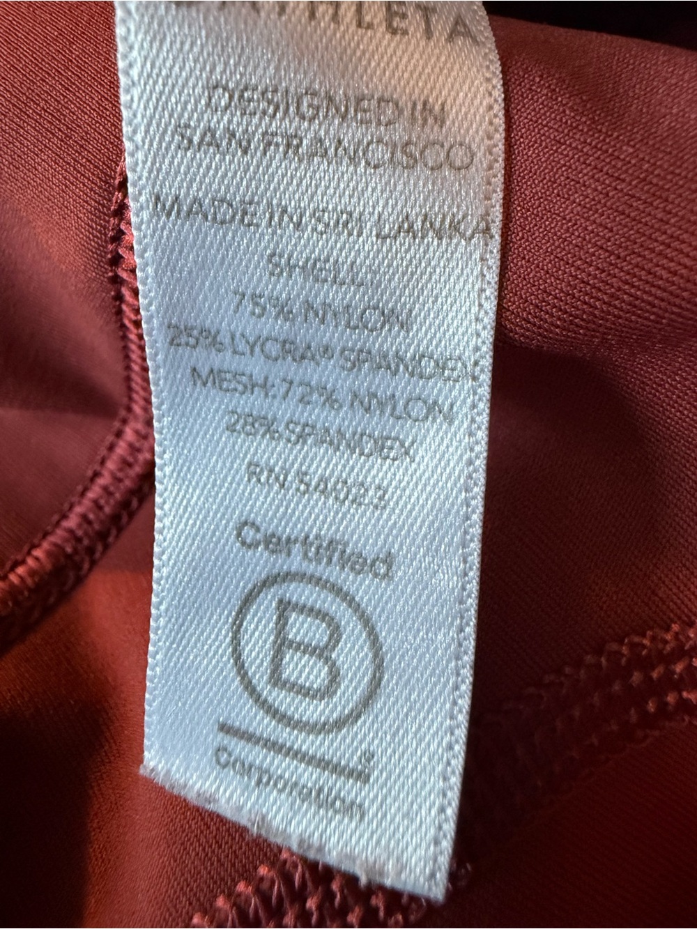 Athleta High-Rise Leggings in Deep Rust - Picture 5 of 8